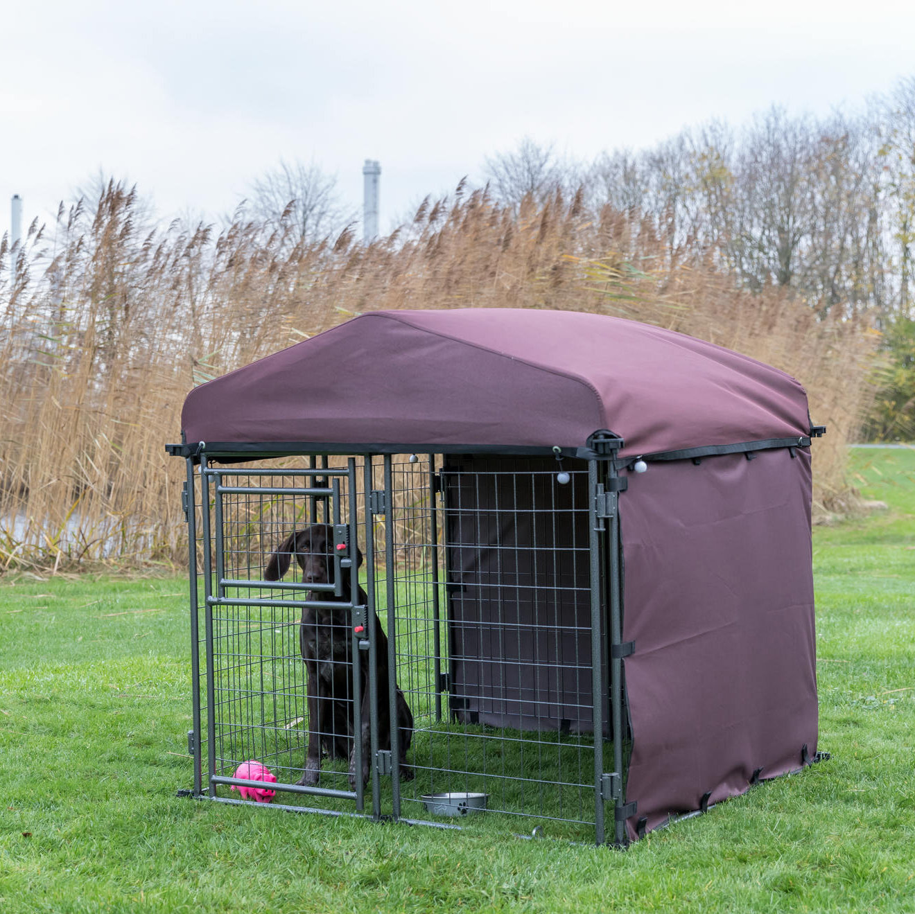 Dog kennel sun shade best sale